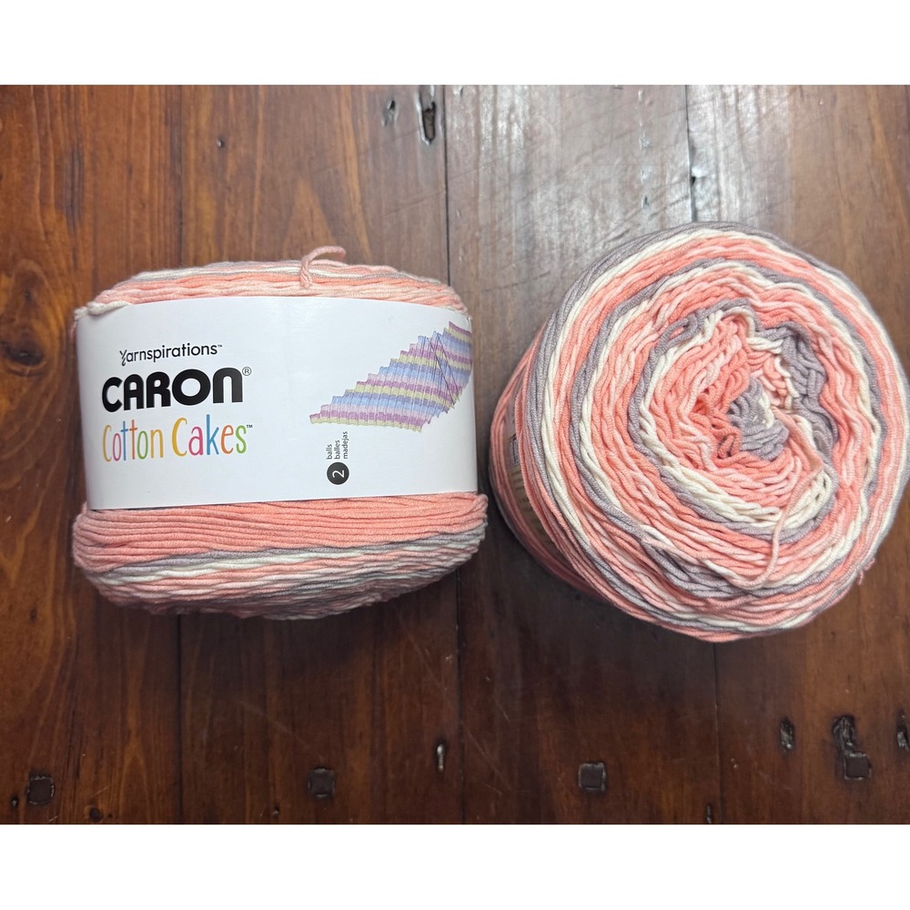 Caron Cotton Cakes Frozen Yogurt Yarn 2 Balls 8.8oz 530yds Cotton Acrylic Blend
